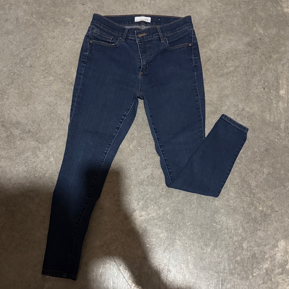 LOFT Midnight Blue Skinny Jeans